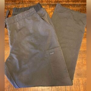 Women's Charcoal Cargo Medical Scrub Pants